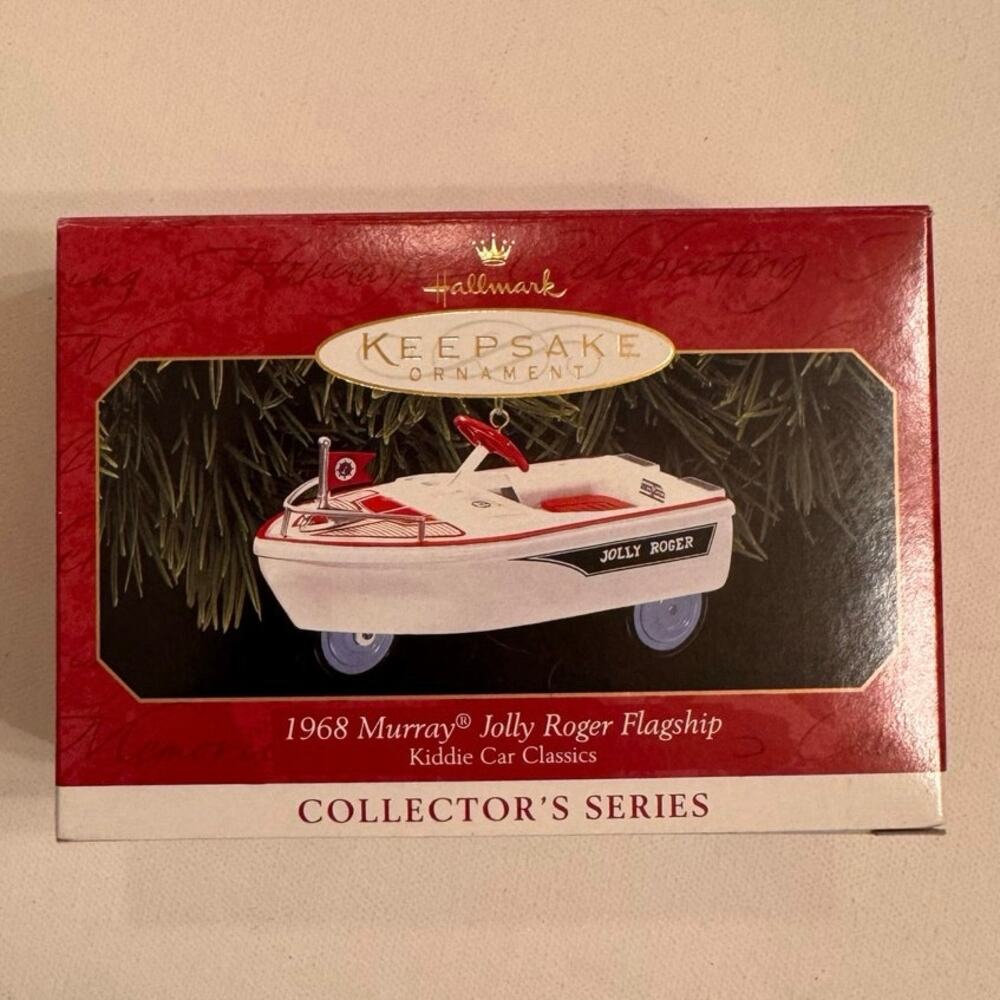 Hallmark Keepsake Ornament 1968 Murray Jolly ROger Flagship Car Cast Metal 1999
